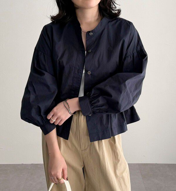 fredy emue「クロップドウエストギャザーブラウス」|シャツ・ブラウス|