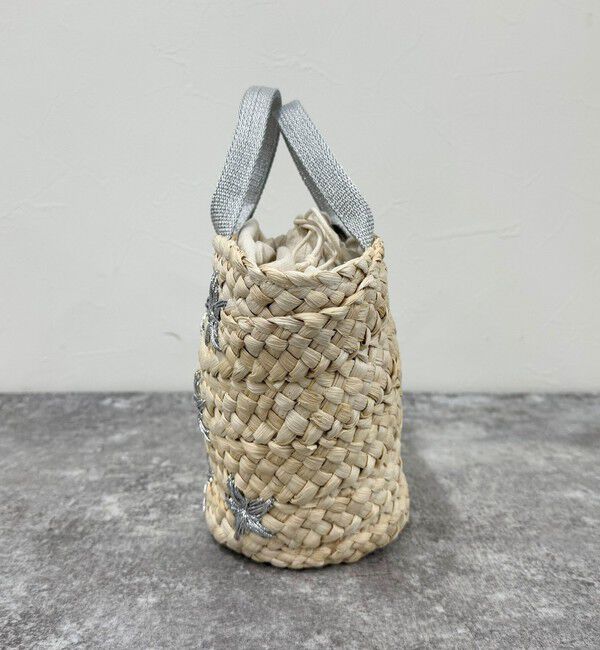 fredy emue「ラメ星刺しゅうカゴバッグ」|かごバッグ|