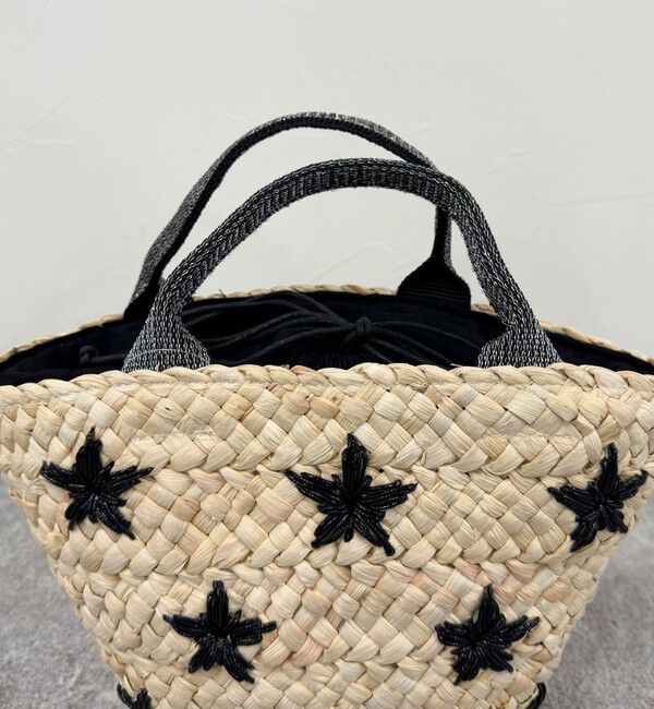 fredy emue「ラメ星刺しゅうカゴバッグ」|かごバッグ|