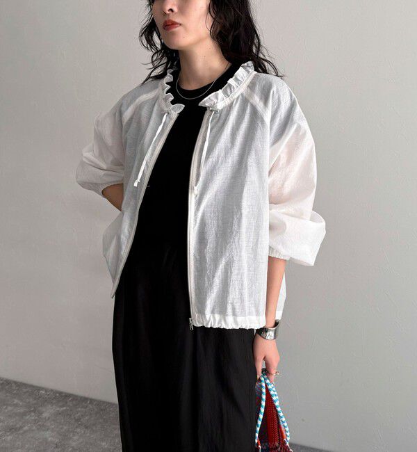 fredy emue「シアーフリルカラーZIPブルゾン」|ブルゾン・スタジャン|