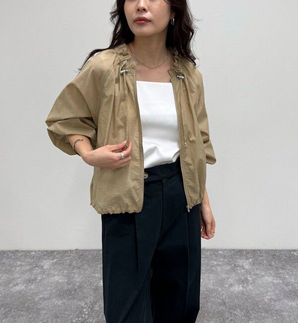 fredy emue「シアーフリルカラーZIPブルゾン」|ブルゾン・スタジャン|