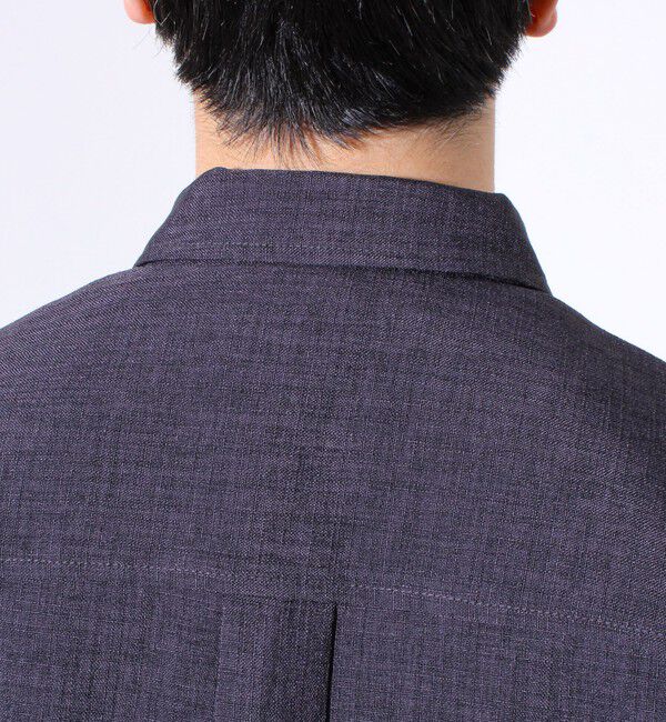 GLOSTER「【GLOSTER/グロスター】リネンライクキャンバス GOODNESS刺繍 半袖シャツ」|シャツ・ブラウス|