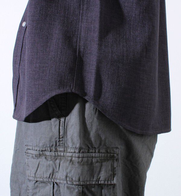 GLOSTER「【GLOSTER/グロスター】リネンライクキャンバス GOODNESS刺繍 半袖シャツ」|シャツ・ブラウス|