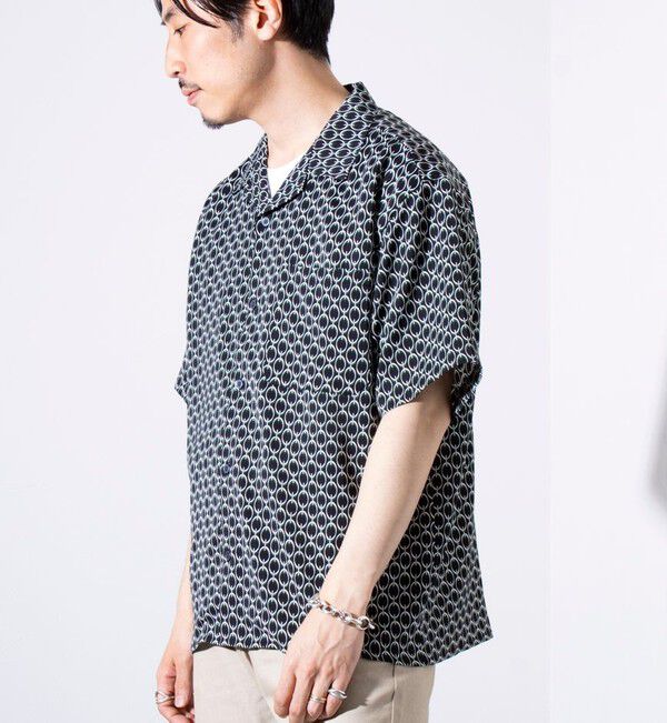 GLOSTER「【GLOSTER/グロスター】オールオーバーパターン シャツ 柄シャツ アロハシャツ オープンカラー」|シャツ・ブラウス|