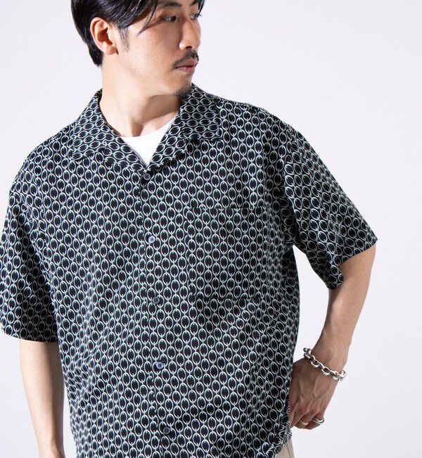 GLOSTER「【GLOSTER/グロスター】オールオーバーパターン シャツ 柄シャツ アロハシャツ オープンカラー」|シャツ・ブラウス|