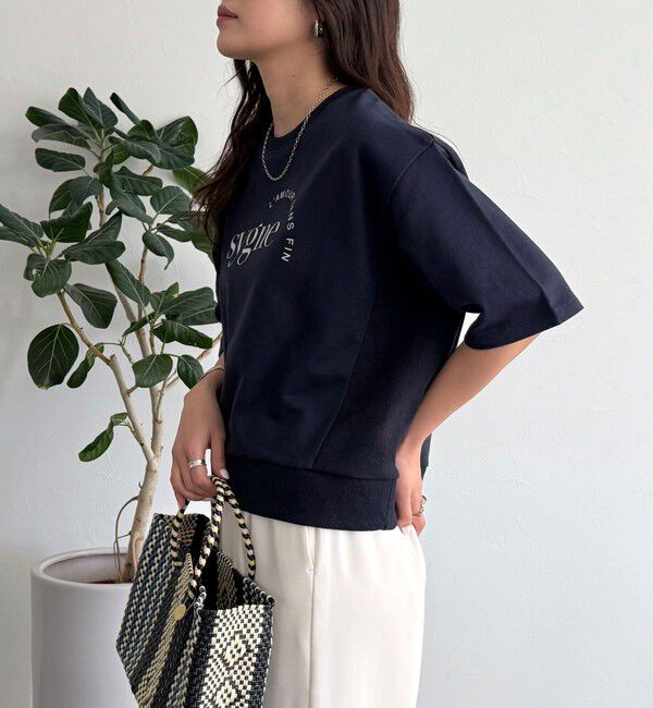 fredy emue「ミニ裏毛5分袖ロゴスウェットプルオーバー」|スウェット・ジャージ|