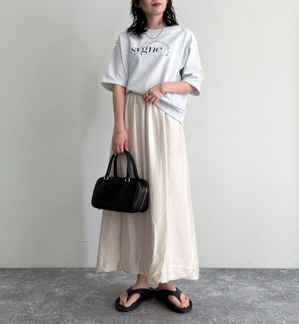 fredy emue「ミニ裏毛5分袖ロゴスウェットプルオーバー」|スウェット・ジャージ|