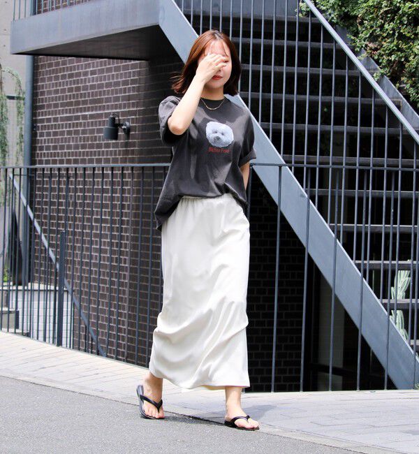 GLOSTER「【新柄追加】【GLOSTER/グロスター】DOG&CAT 犬猫プリント ピグメント プリントTシャツ」|Tシャツ・カットソー|