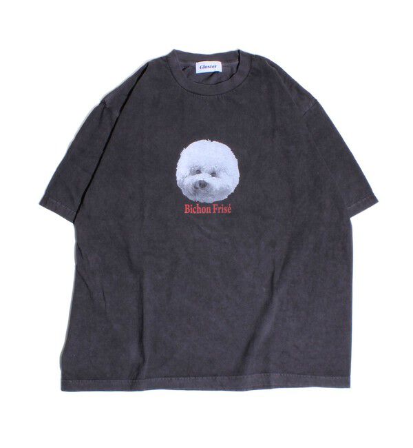 GLOSTER「【新柄追加】【GLOSTER/グロスター】DOG&CAT 犬猫プリント ピグメント プリントTシャツ」|Tシャツ・カットソー|