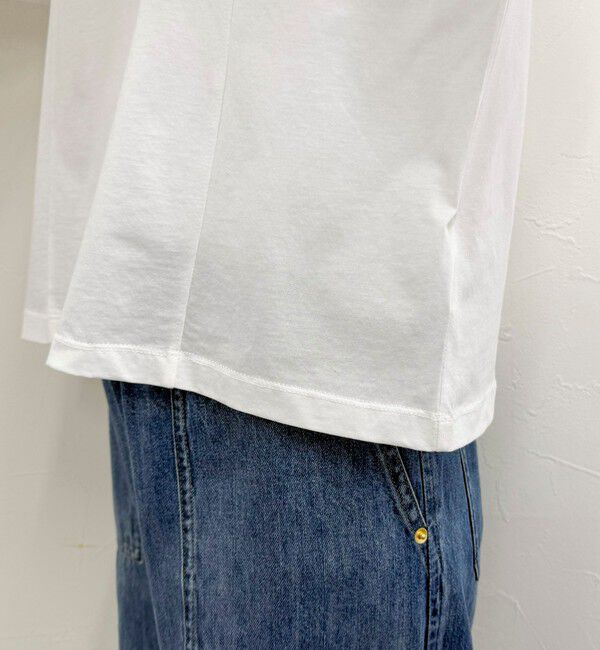 fredy emue「シルケット袖ギャザーカットソーブラウス」|Tシャツ・カットソー|