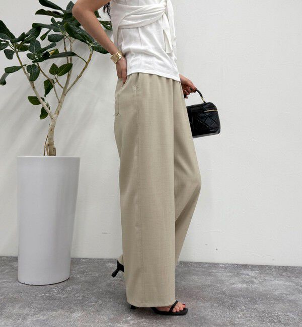 fredy emue「【低身長サイズ34有り】ドライポリイージーセミワイドパンツ」|チノ|