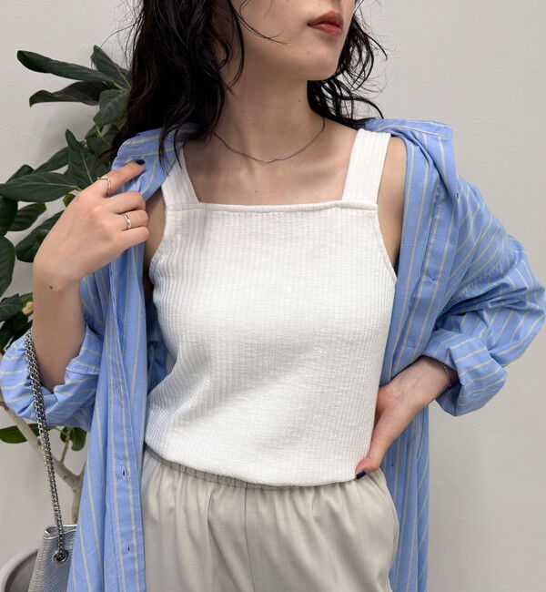 fredy emue「スラブテレコタンクトップ」|Tシャツ・カットソー|オフホワイト