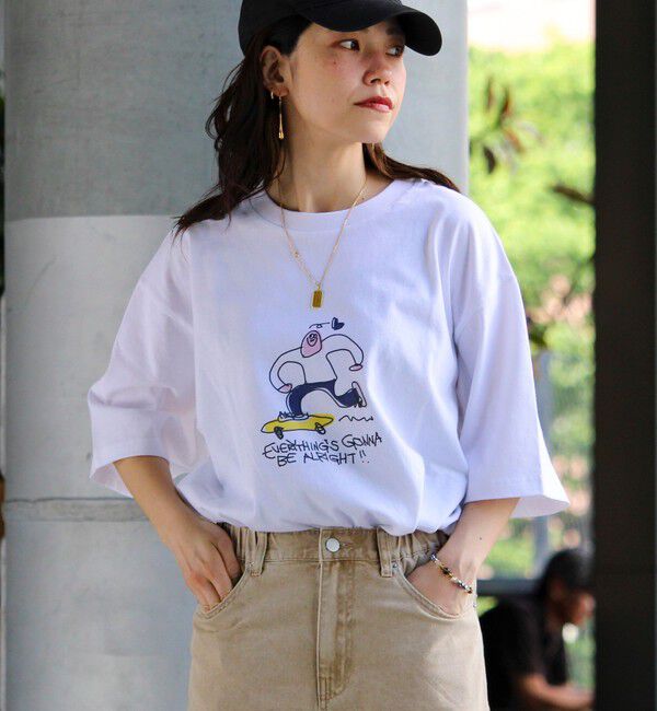 GLOSTER「イラストレーター【ogwillust/オガワナツミ】 コラボ プリントTシャツ」|Tシャツ・カットソー|