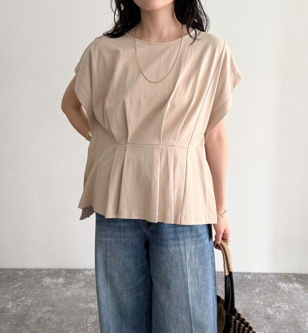 fredy emue「ライトドライ天竺タックプルオーバー」|Tシャツ・カットソー|