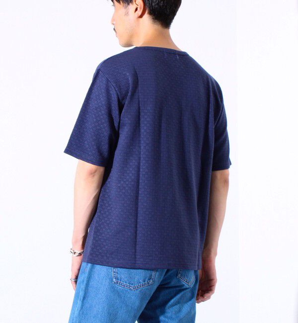 GLOSTER「【GLOSTER/グロスター】リンクスジャガード クルーネックTシャツ」|Tシャツ・カットソー|