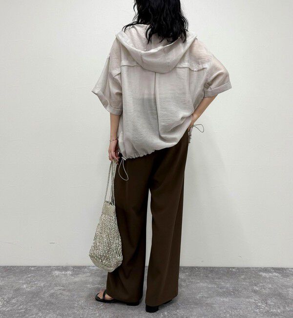 fredy emue「シアーフーディハーフスリーブシャツ」|シャツ・ブラウス|