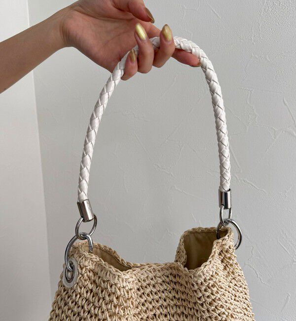 fredy emue「エナメルワンハンドルクロッシェトートバッグ」|かごバッグ|