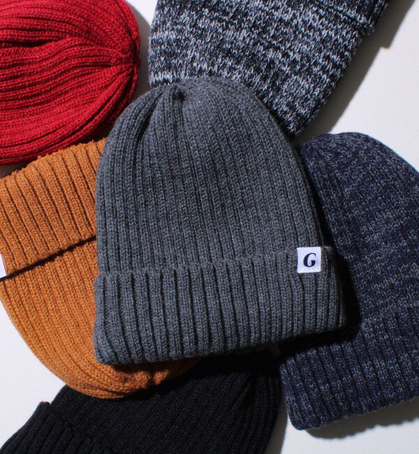 GLOSTER「【GLOSTER/グロスター】裏ボア リブワッチ ニット帽」|ニット帽|グレー