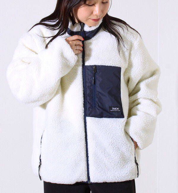 GLOSTER「【2WAYで着回せる】【UNISEX】GLOSTER配色別注 TAIONボア&times;ダウンブルゾン」|ダウン|