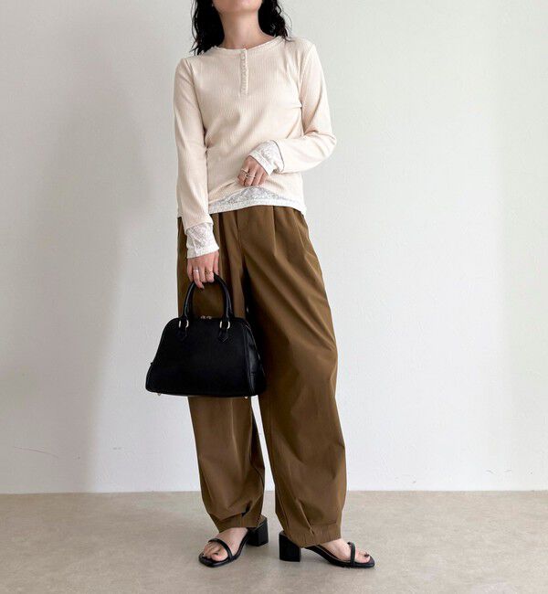 fredy emue「レイヤード風ヘンリーネックプルオーバー」|Tシャツ・カットソー|