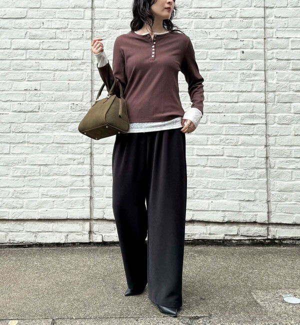 fredy emue「レイヤード風ヘンリーネックプルオーバー」|Tシャツ・カットソー|