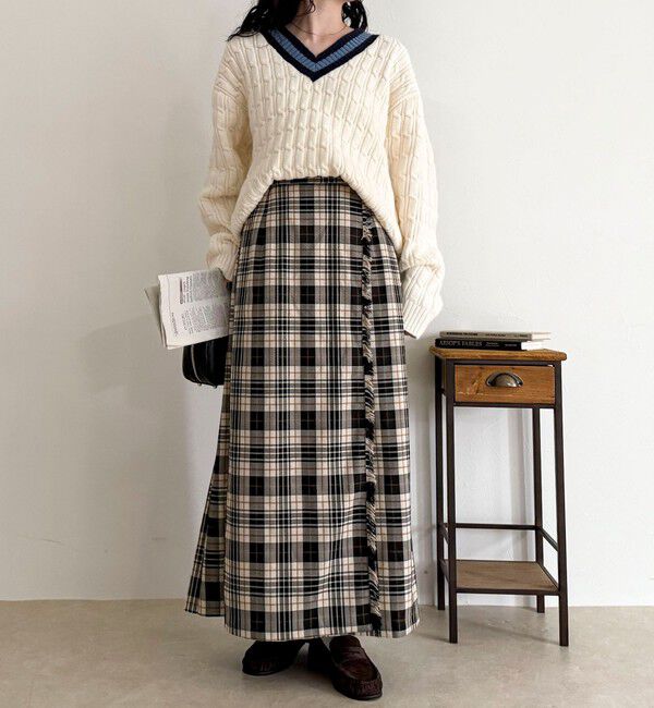 fredy emue「【GEVACO/ゲバコ】チェックサイドベルトスカート」|スカート|