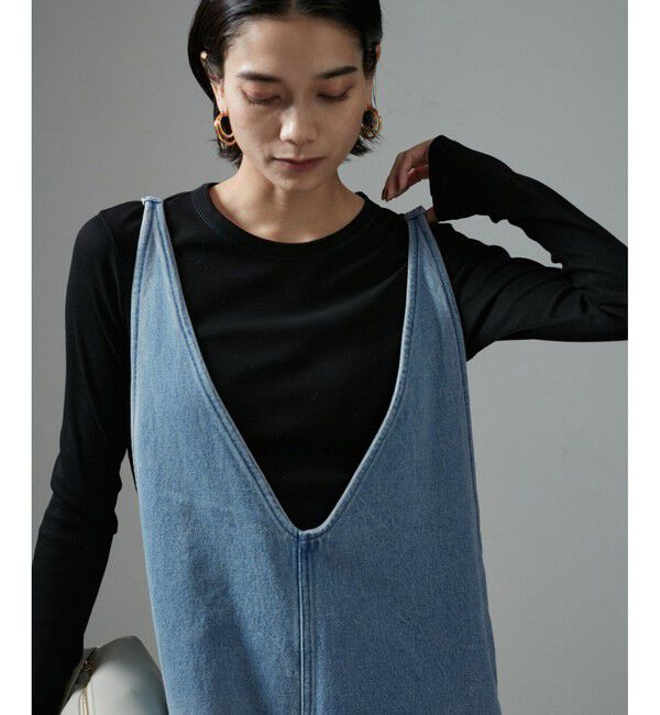 SALON adam et rope'「【WEB限定】デニムサロペット」|オールインワン|