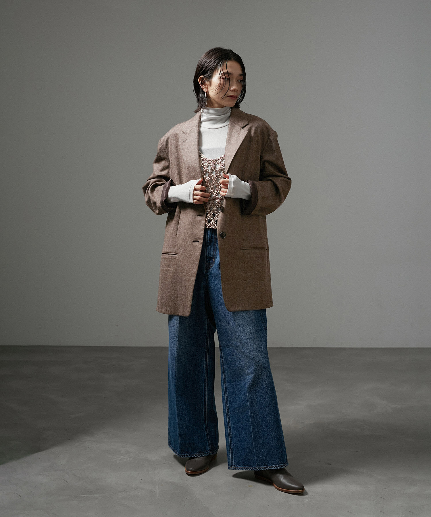 SALON adam et rope'「ハイカウントフラノジャケット」|テーラードジャケット|