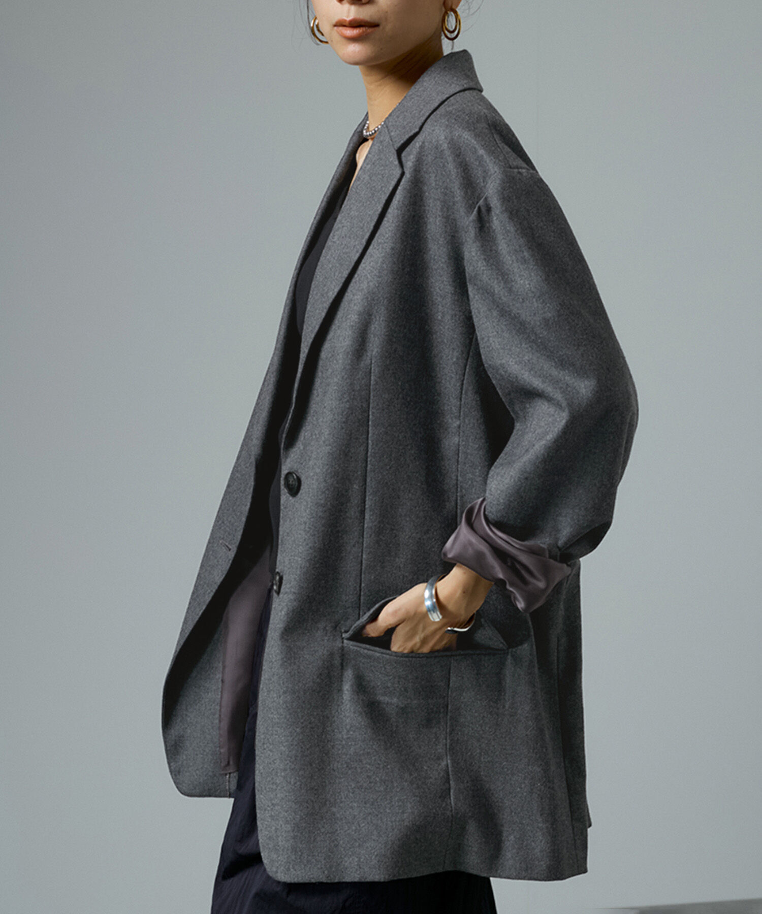 SALON adam et rope'「ハイカウントフラノジャケット」|テーラードジャケット|