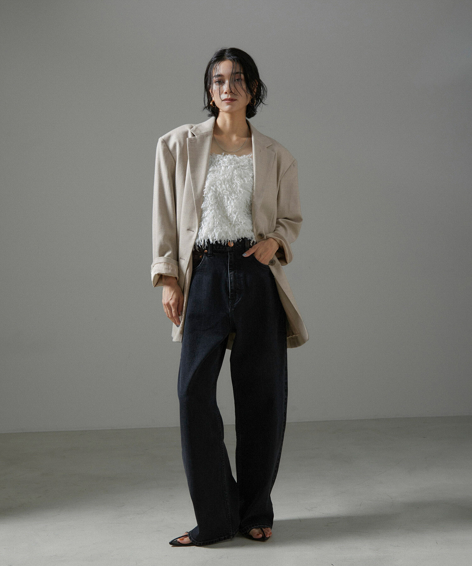 SALON adam et rope'「ハイカウントフラノジャケット」|テーラードジャケット|