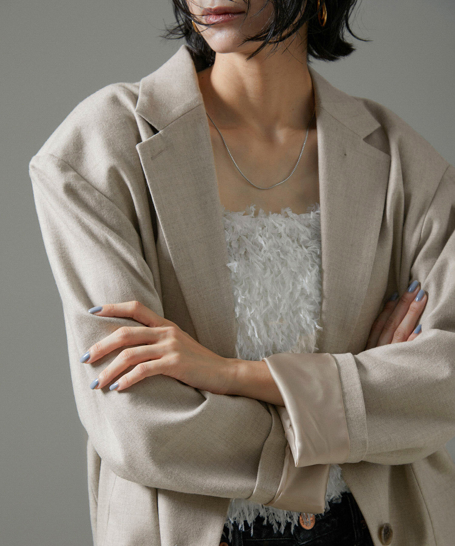 SALON adam et rope'「ハイカウントフラノジャケット」|テーラードジャケット|