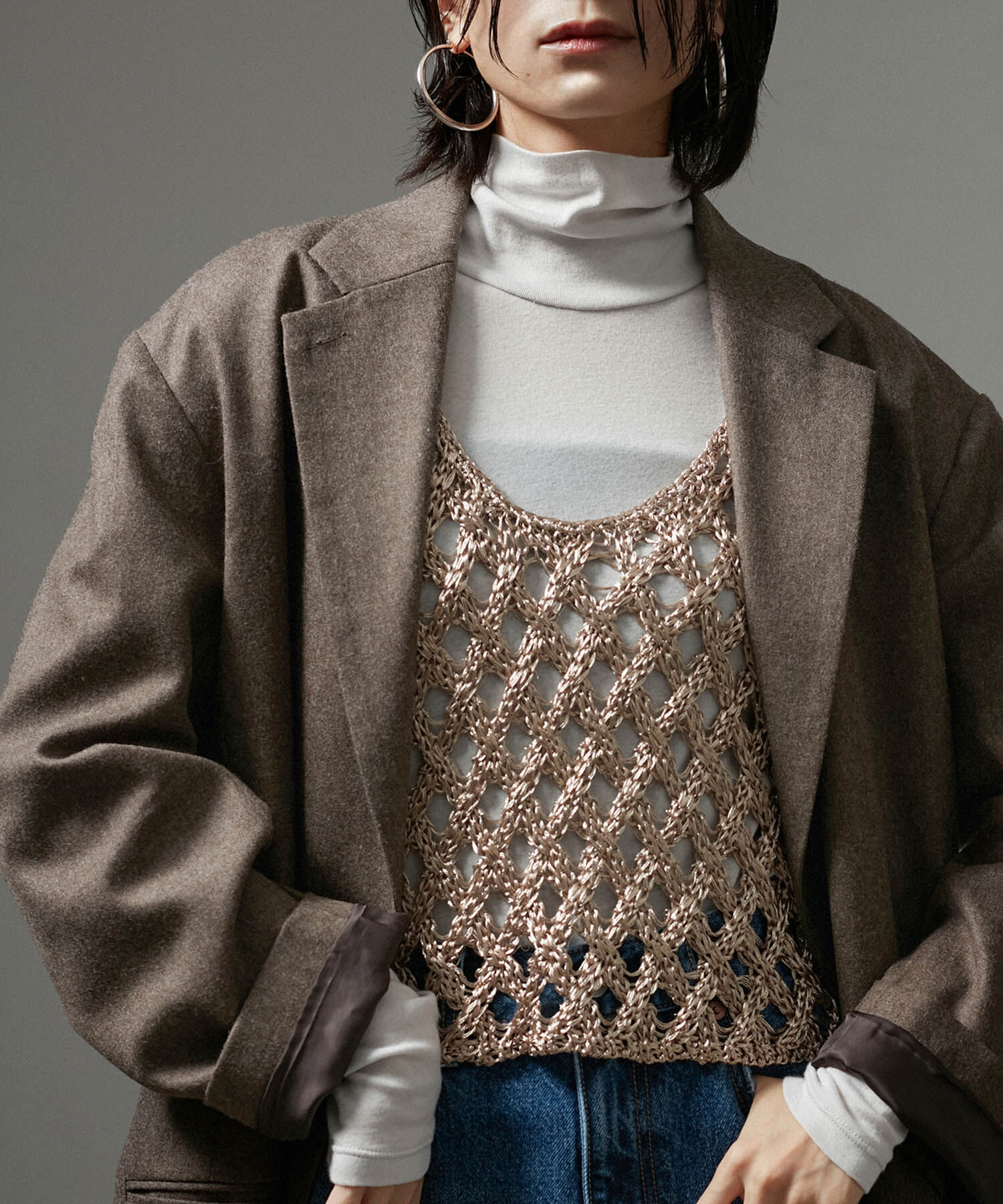 SALON adam et rope'「ハイカウントフラノジャケット」|テーラードジャケット|