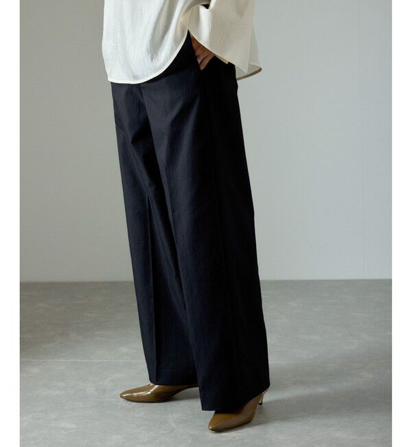 SALON adam et rope'「コットンライクスタイルアップパンツ」|スラックス|