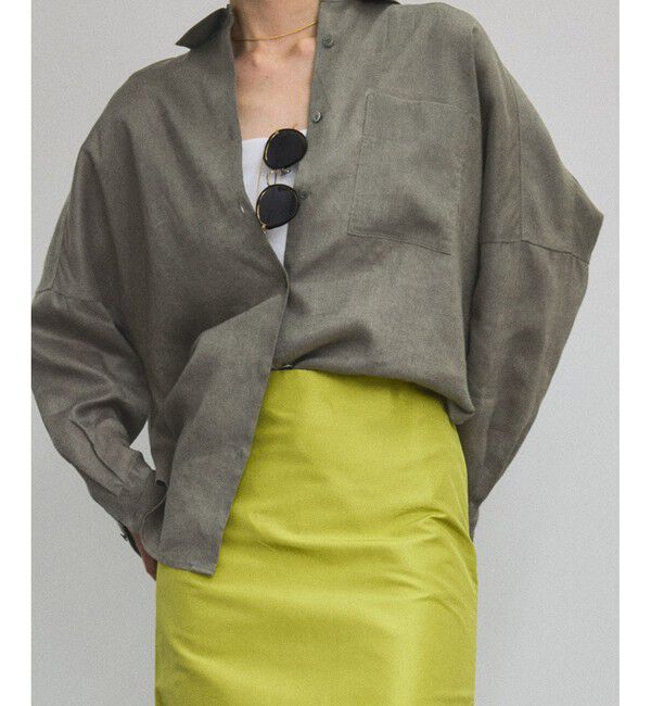 SALON adam et rope'「リネンオーバーシャツ［GENTLE LINEN］」|シャツ・ブラウス|グレー(07)