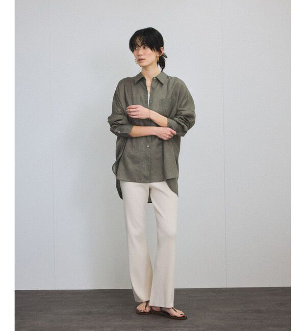 SALON adam et rope'「リネンオーバーシャツ［GENTLE LINEN］」|シャツ・ブラウス|
