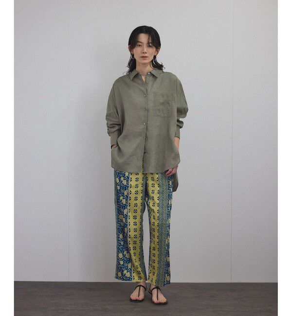 SALON adam et rope'「リネンオーバーシャツ［GENTLE LINEN］」|シャツ・ブラウス|