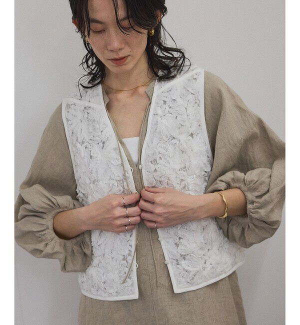 SALON adam et rope'「【WEB限定】ヨーロピアンフラックスリネンワンピース［洗える］」|ワンピース|