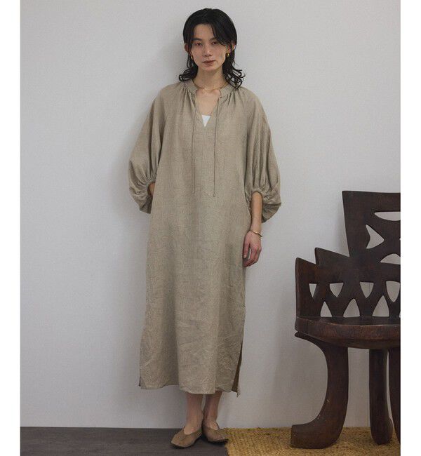 SALON adam et rope'「【WEB限定】ヨーロピアンフラックスリネンワンピース［洗える］」|ワンピース|キナリ(16)