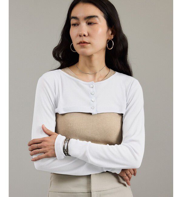 SALON adam et rope'「nu=layerショート丈カーディガン」|カーディガン|