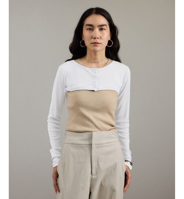 SALON adam et rope'「nu=layerショート丈カーディガン」|カーディガン|ホワイト(10)