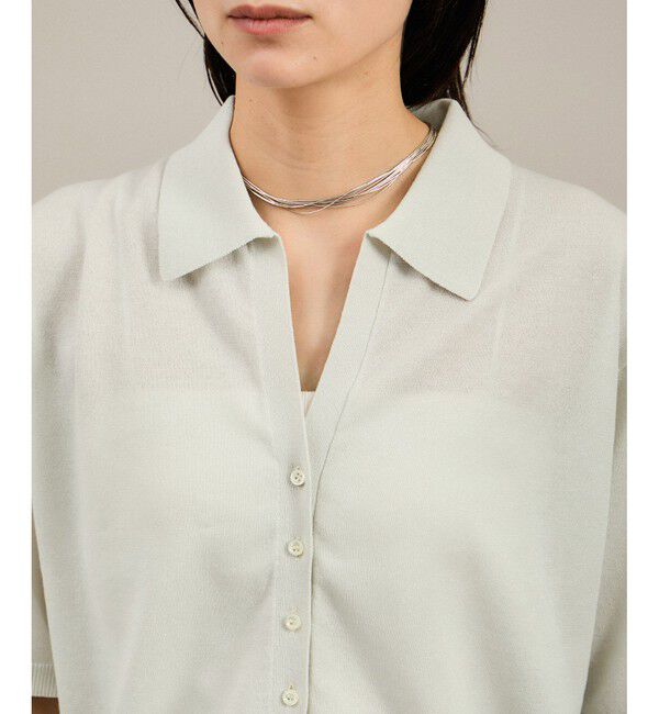 SALON adam et rope'「【WEB限定】ドライタッチスキッパーニットカーディガン［洗える］」|カーディガン|