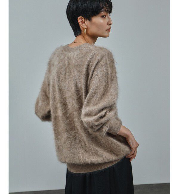 SALON adam et rope'「ブラッシュドカシミヤクルーネックニットプルオーバー」|ニット・セーター|