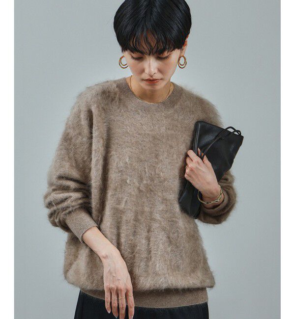 SALON adam et rope'「ブラッシュドカシミヤクルーネックニットプルオーバー」|ニット・セーター|
