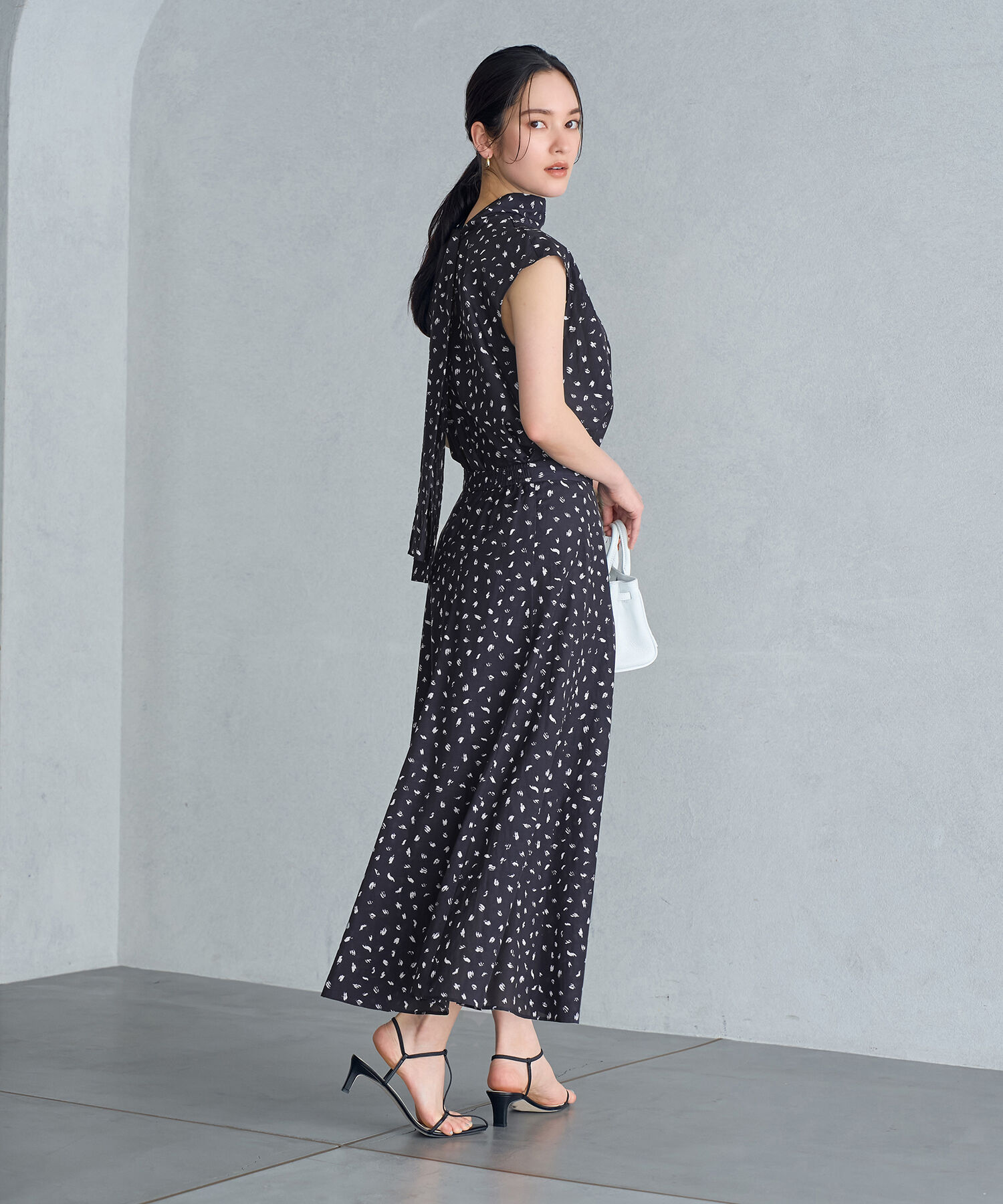 ROPE「【雑誌掲載】【洗える】プリントマーメイドスカート/セットアップ対応」|スカート|