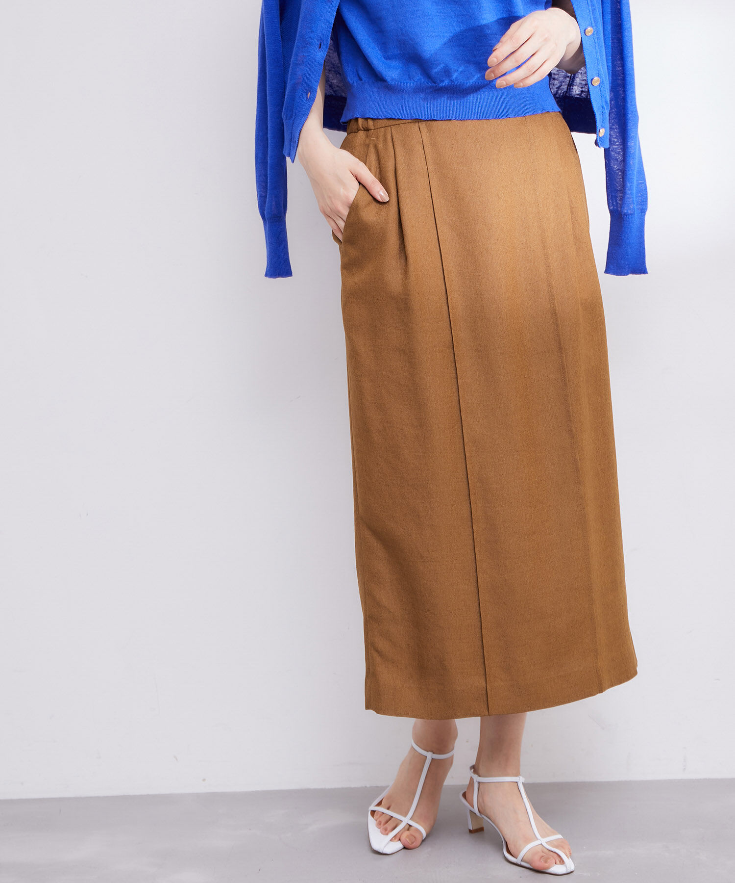 ROPE「【雑誌掲載】【洗える】ピンタックタイトスカート/セット対応」|スカート|