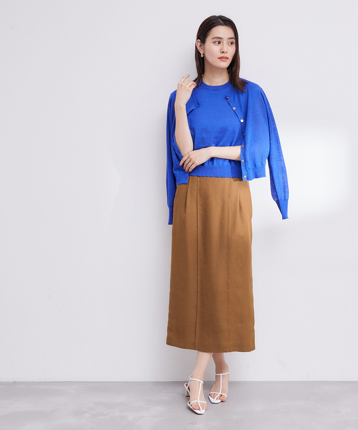 ROPE「【雑誌掲載】【洗える】ピンタックタイトスカート/セット対応」|スカート|