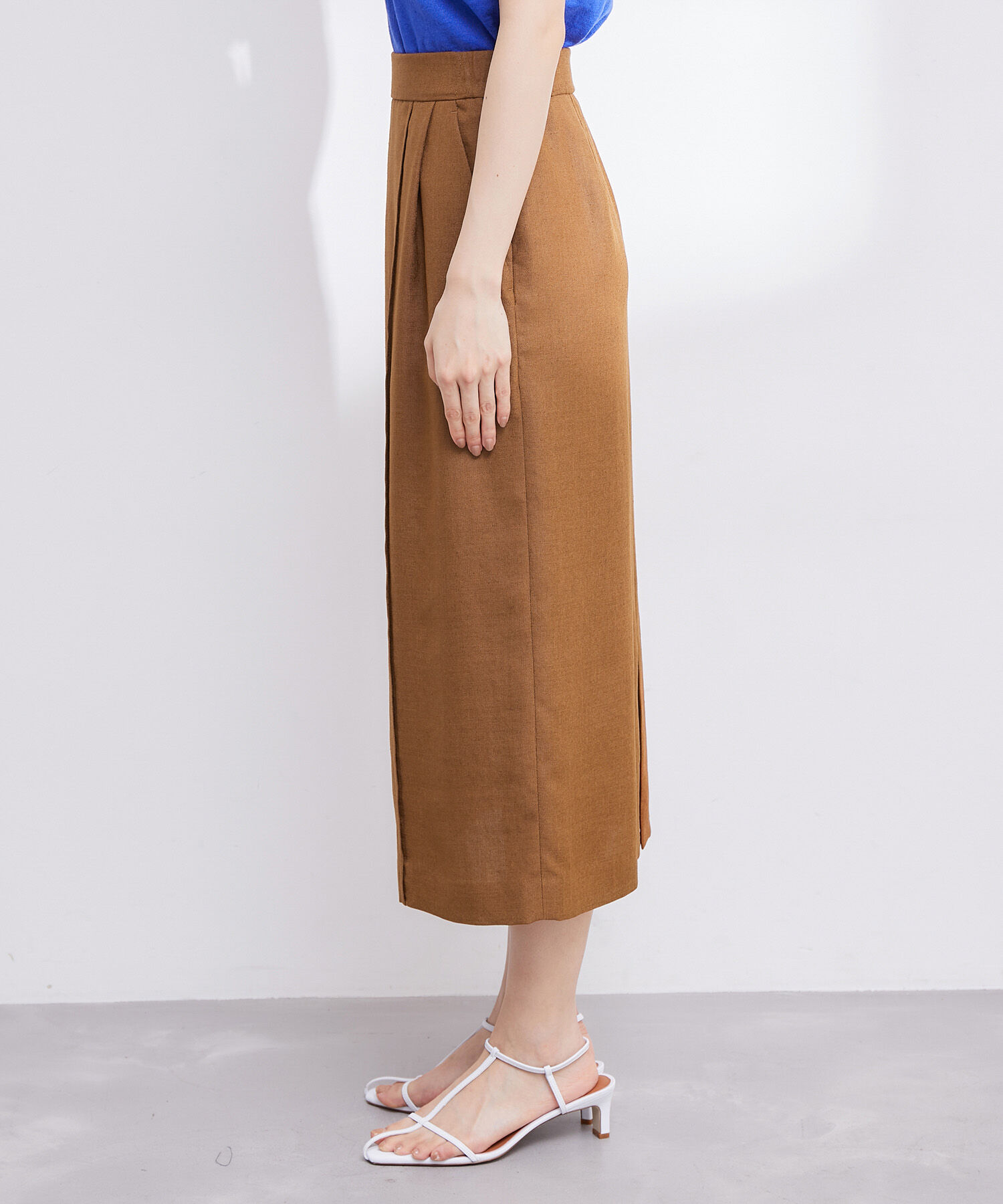 ROPE「【雑誌掲載】【洗える】ピンタックタイトスカート/セット対応」|スカート|