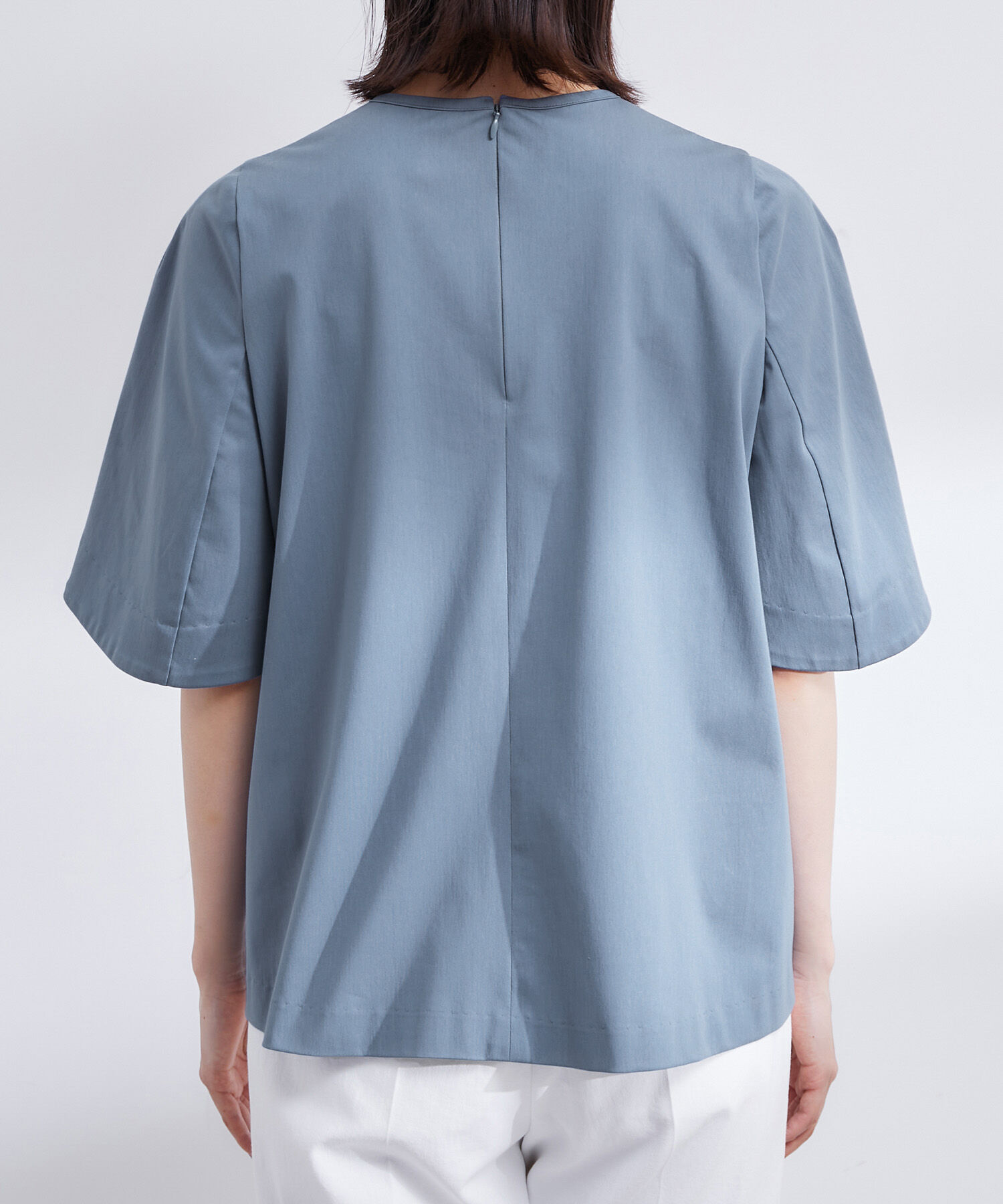 ROPE「【高評価】【エディター三尋木奈保さんコラボ】大人きれいめ ツヤ感Tシャツ」|Tシャツ・カットソー|