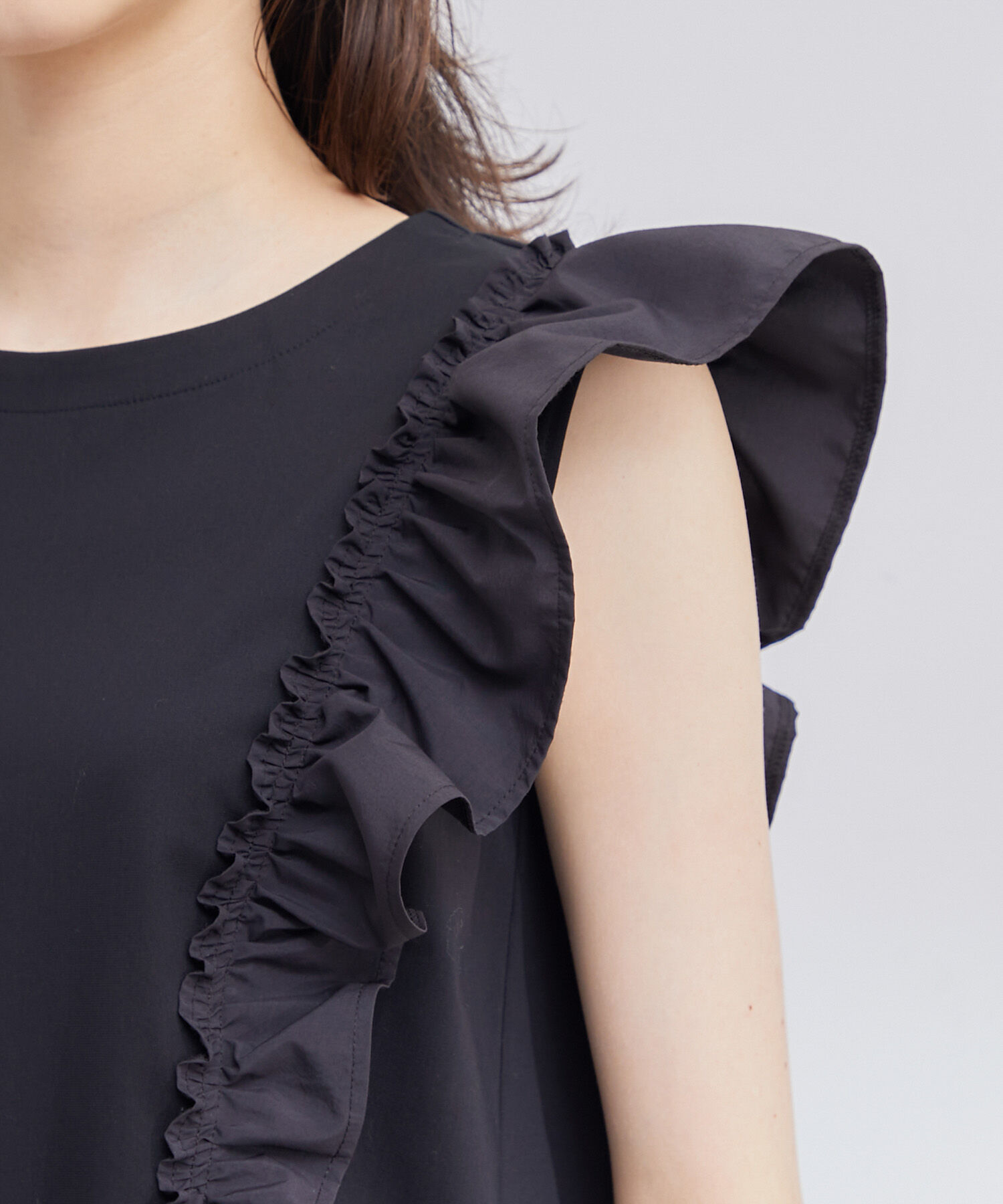 ROPE「布帛フリルデザインカットソー」|Tシャツ・カットソー|