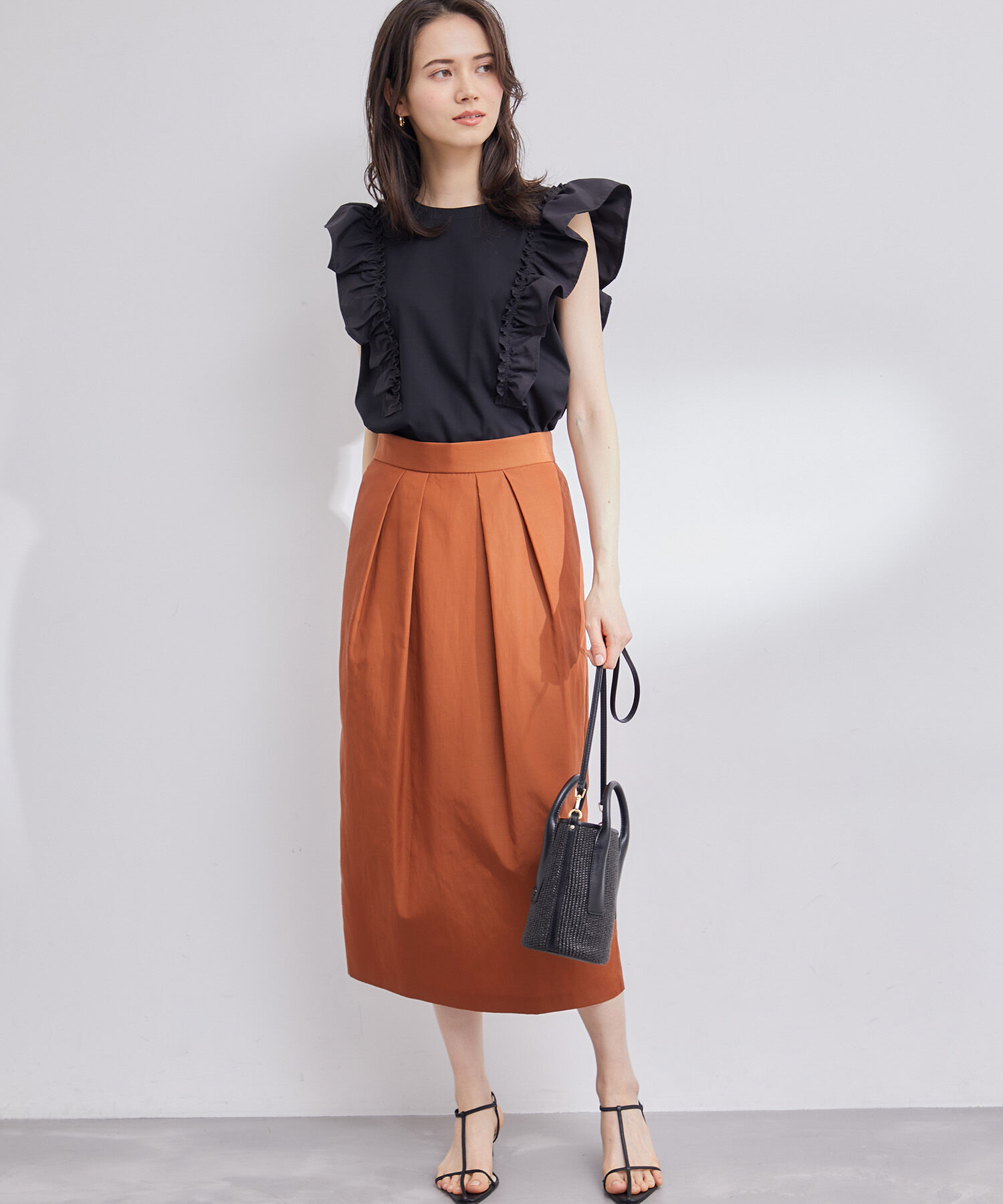 ROPE「布帛フリルデザインカットソー」|Tシャツ・カットソー|